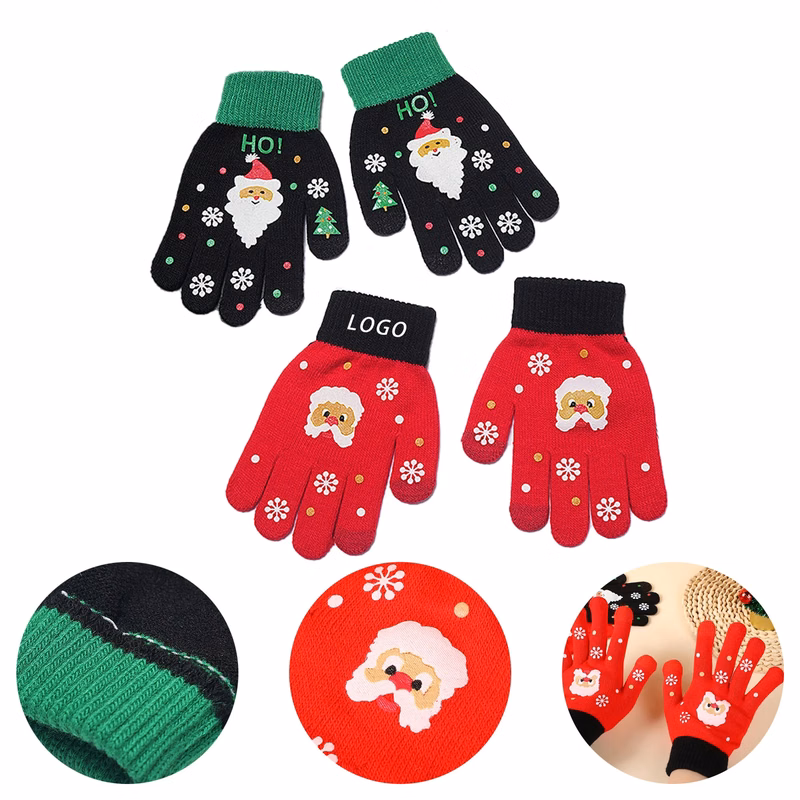 Christmas Gloves With Logo For Christmas, Holidays