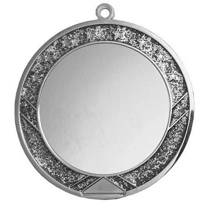 Medallion: 2.75" Silver Glitter Holder Medal 1