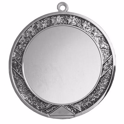 Medallion: 2.75" Silver Glitter Holder Medal
