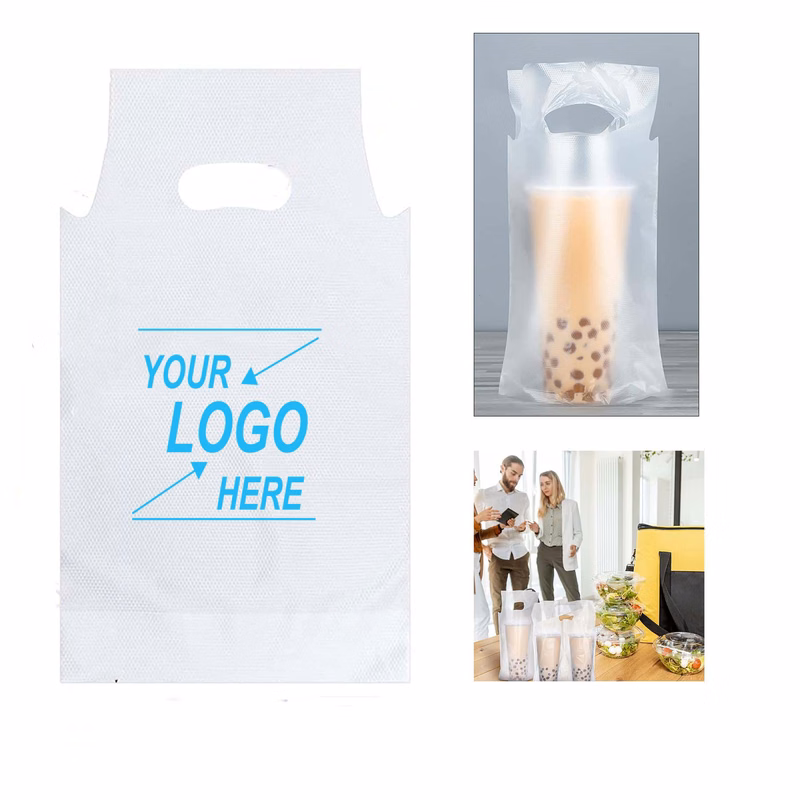 Clear Plastic Cup Bag with Handle