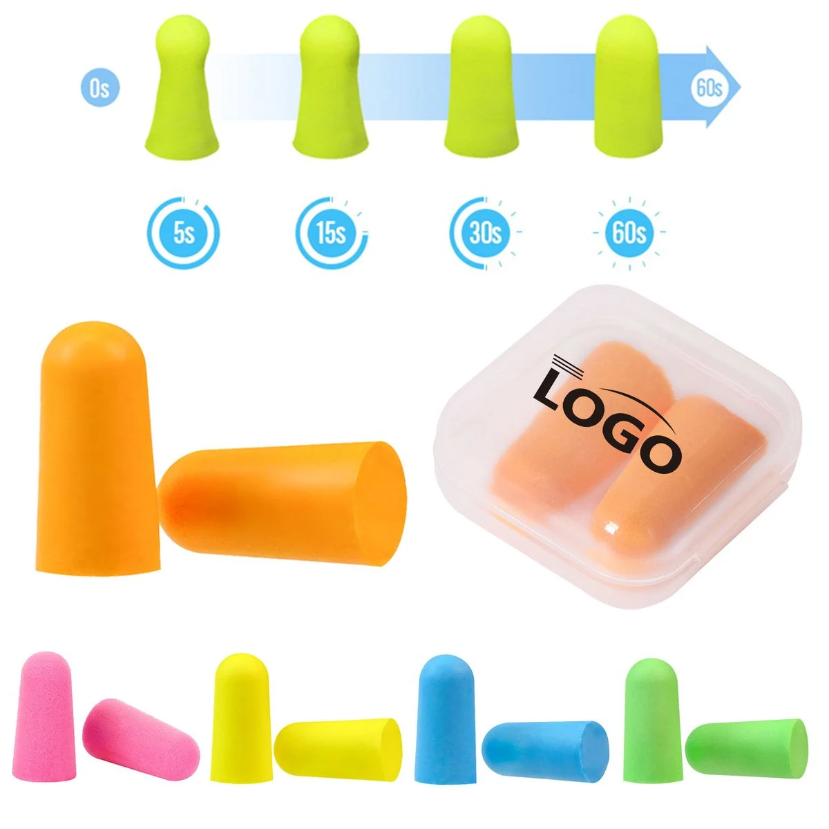 Soft Foam Earplugs With Individual Cases 1