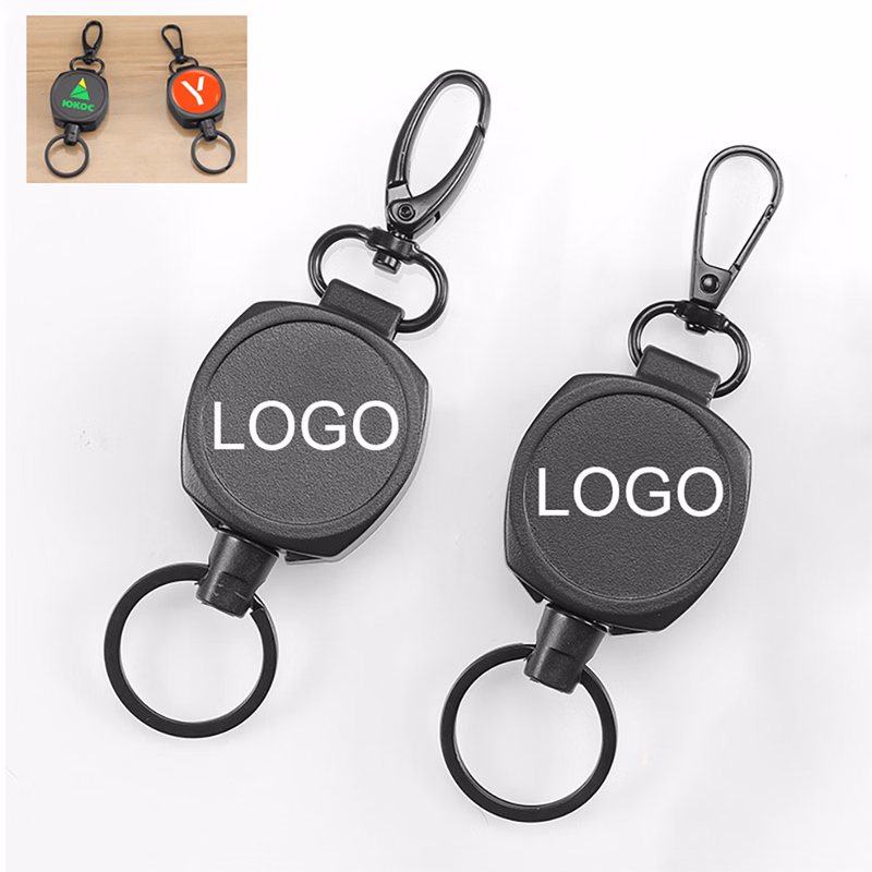 Heavy Duty Metal Badge Reel w/ Keyring and Lobster