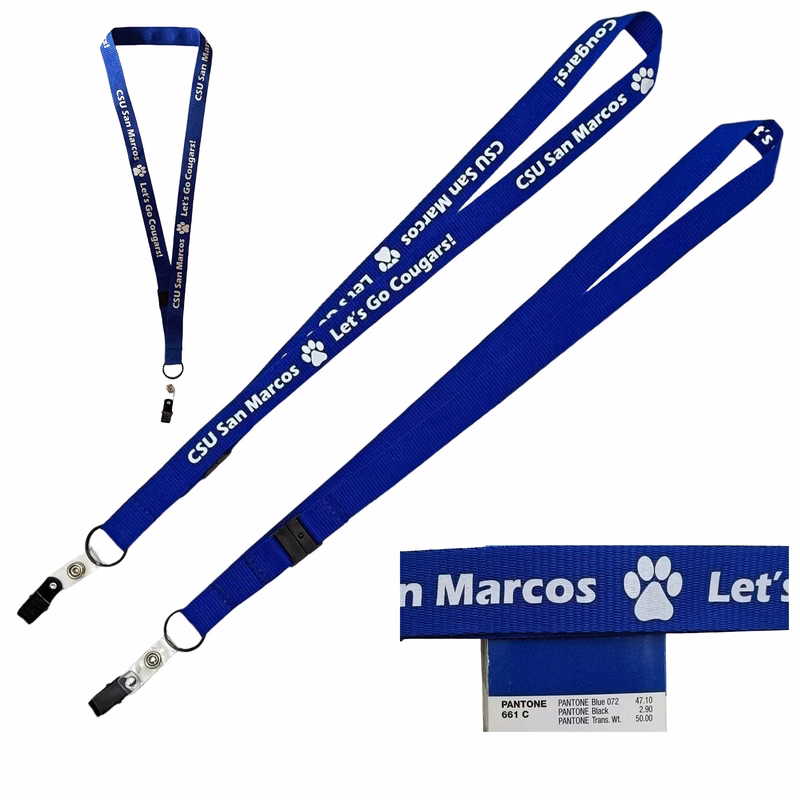 3/4" Lanyard W/ Buckle Release & PVC Strap & Black Clip