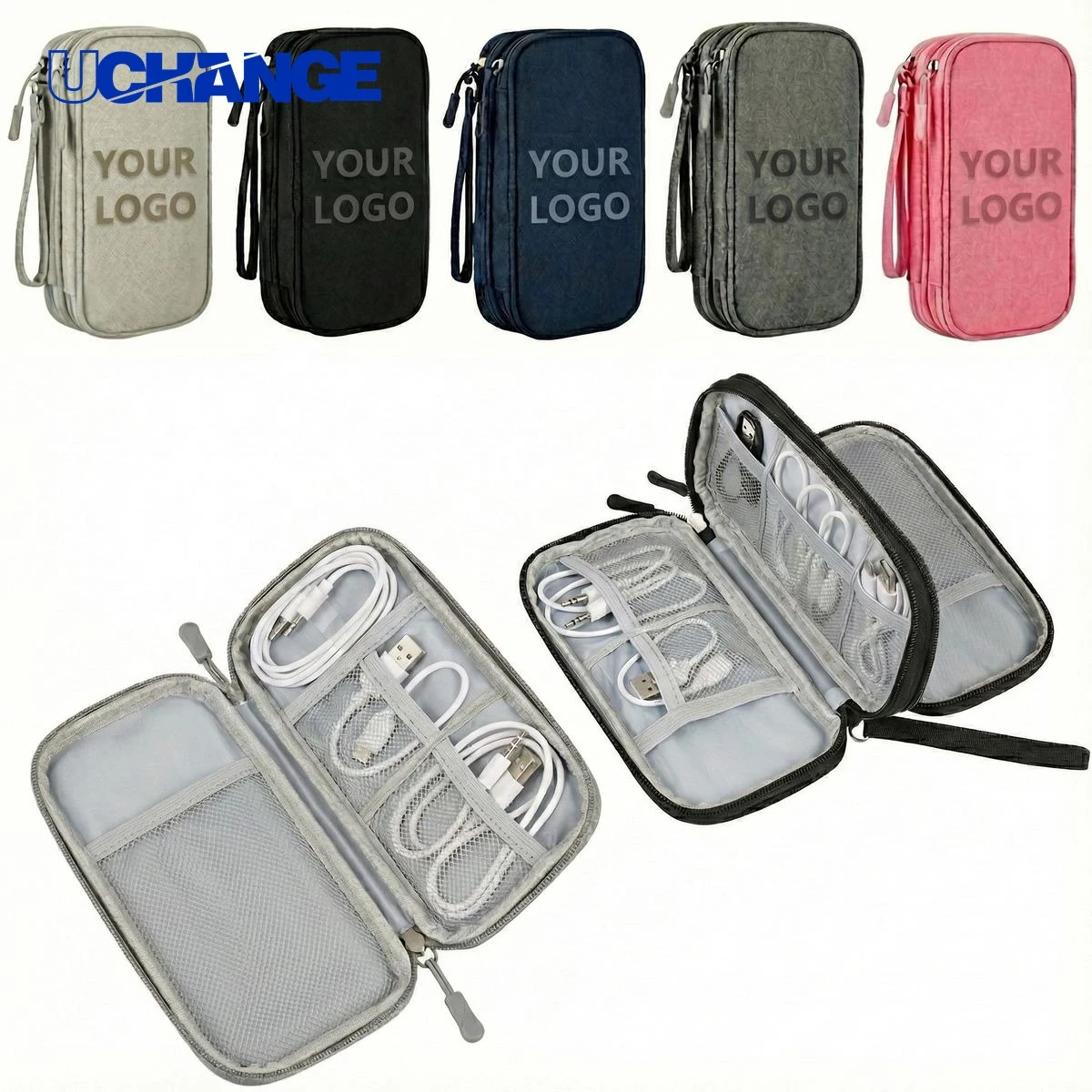 Double-Layer Waterproof Electronics Accessories Organizer Bag 1