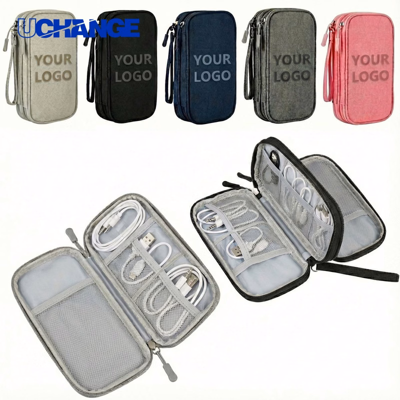 Double-Layer Waterproof Electronics Accessories Organizer Bag
