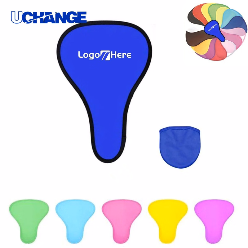 Polyester Folding Hand Fan Tool with Storage Pouch