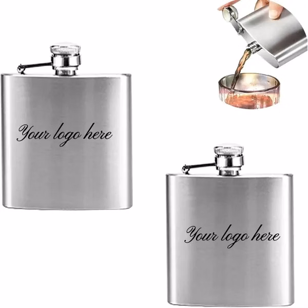7Oz Portable Stainless Steel Hip Flask for Commutes, Fitness and Travel