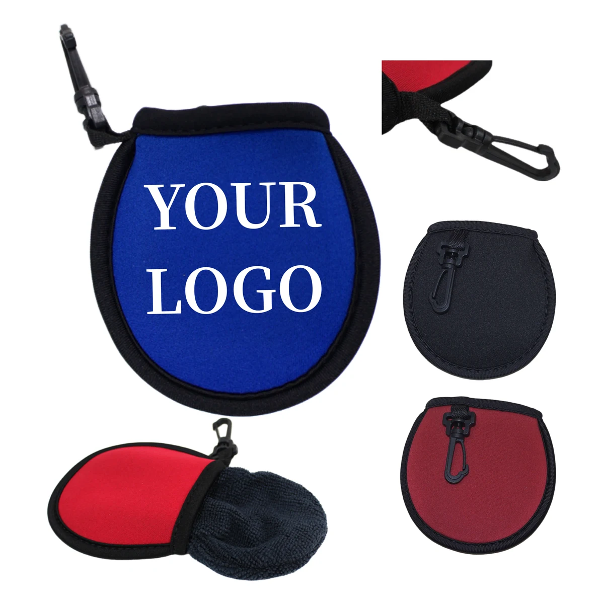 Fleece Lined Golf Ball Pouch Hook Clip 1