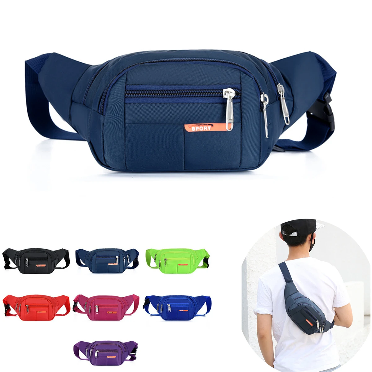Fanny Pack for Men Women Waterproof Hip Bum Bag 1
