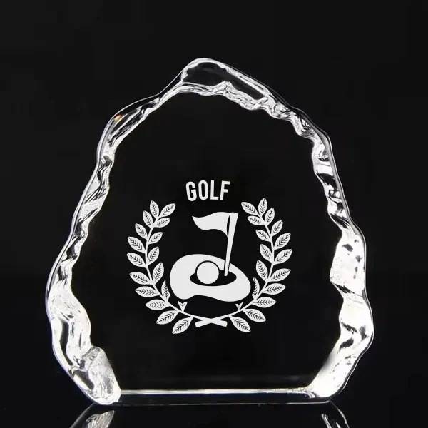 Engraved Crystal Iceberg Award 1