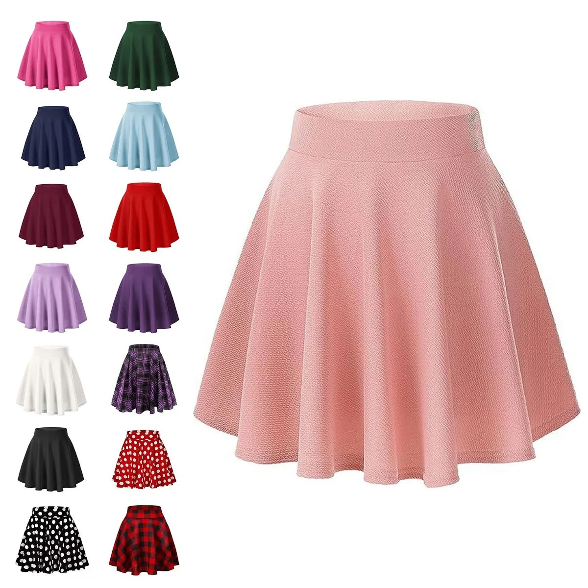 Flared Casual Mini Skater Skirt 1