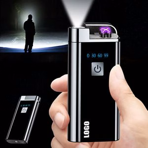 Dual Electric Arc Lighter With LED Flashlight