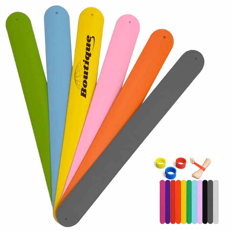 Rainbow Silicone Slap Color Snap Bracelet