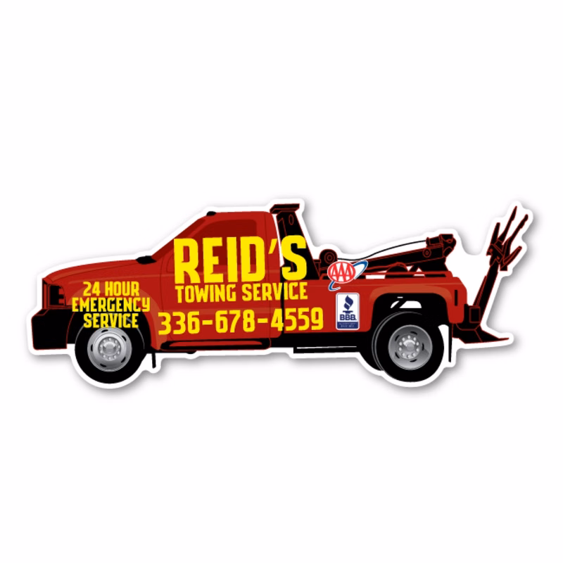 Tow Truck Magnet - 6" x 2.25" - 30 mil - Outdoor Safe
