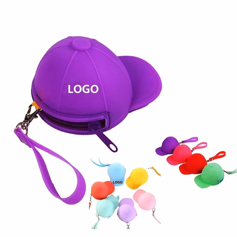 Baseball Hat Shaped Silicone Coin Purse