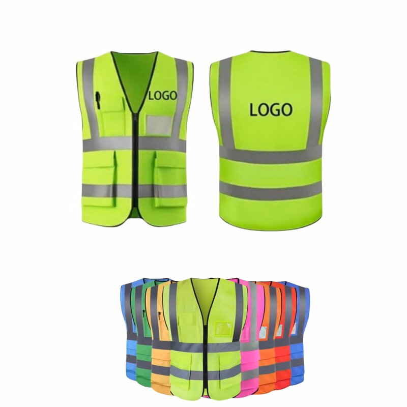 High Visibility Zipper Safety Vest