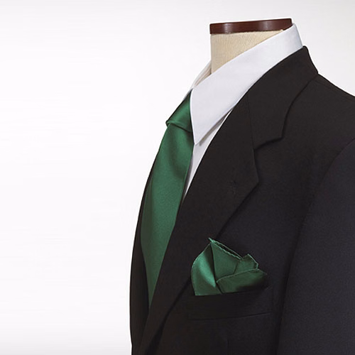 Kelly Green Pocket Squares Silk