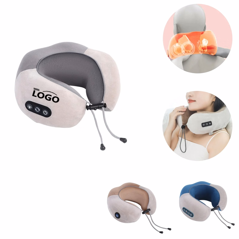 MOQ10 Portable Heated U-Shaped Massager Pillow