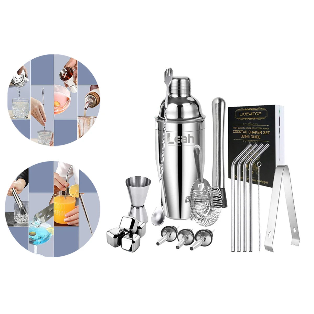Stainless Steel Cocktail 19-Piece Set 1