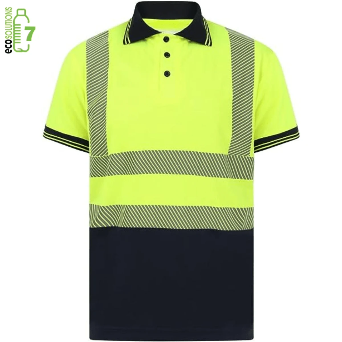 Class 2 rPET Segmented Color Block Odor Reducing Safety Polo 1