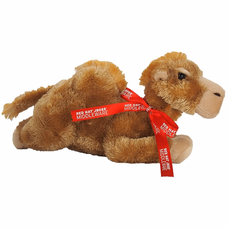 12" Sahara Camel with Step & Repeat Ribbon and One Color Imprint