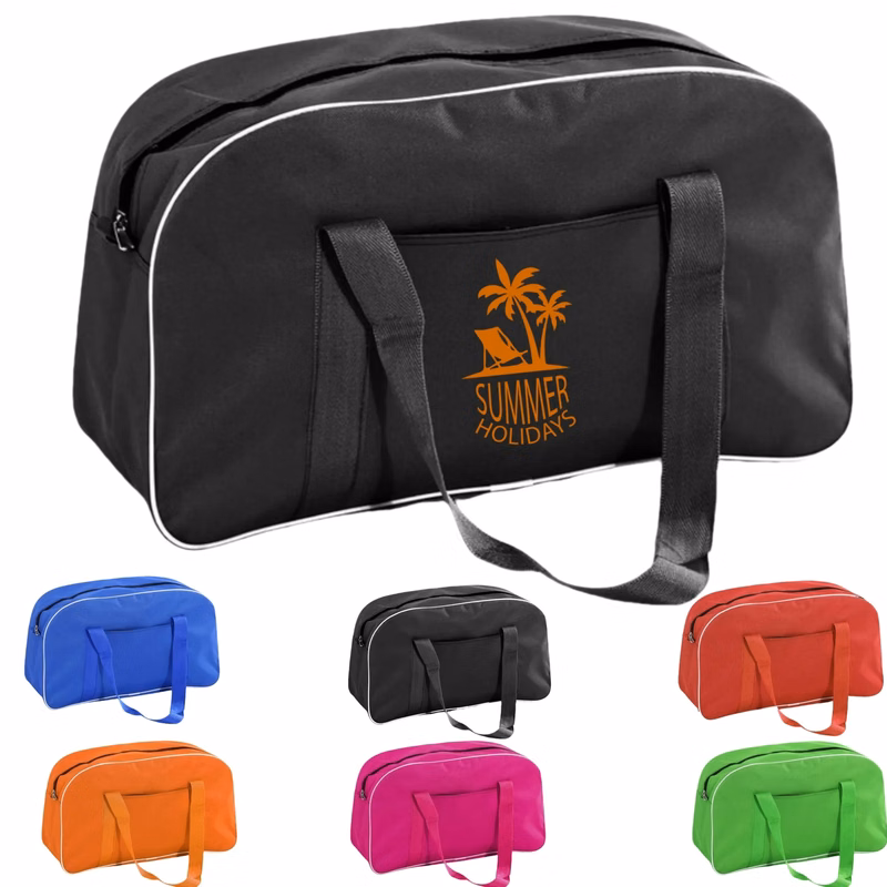 Travel bag with customizable logo