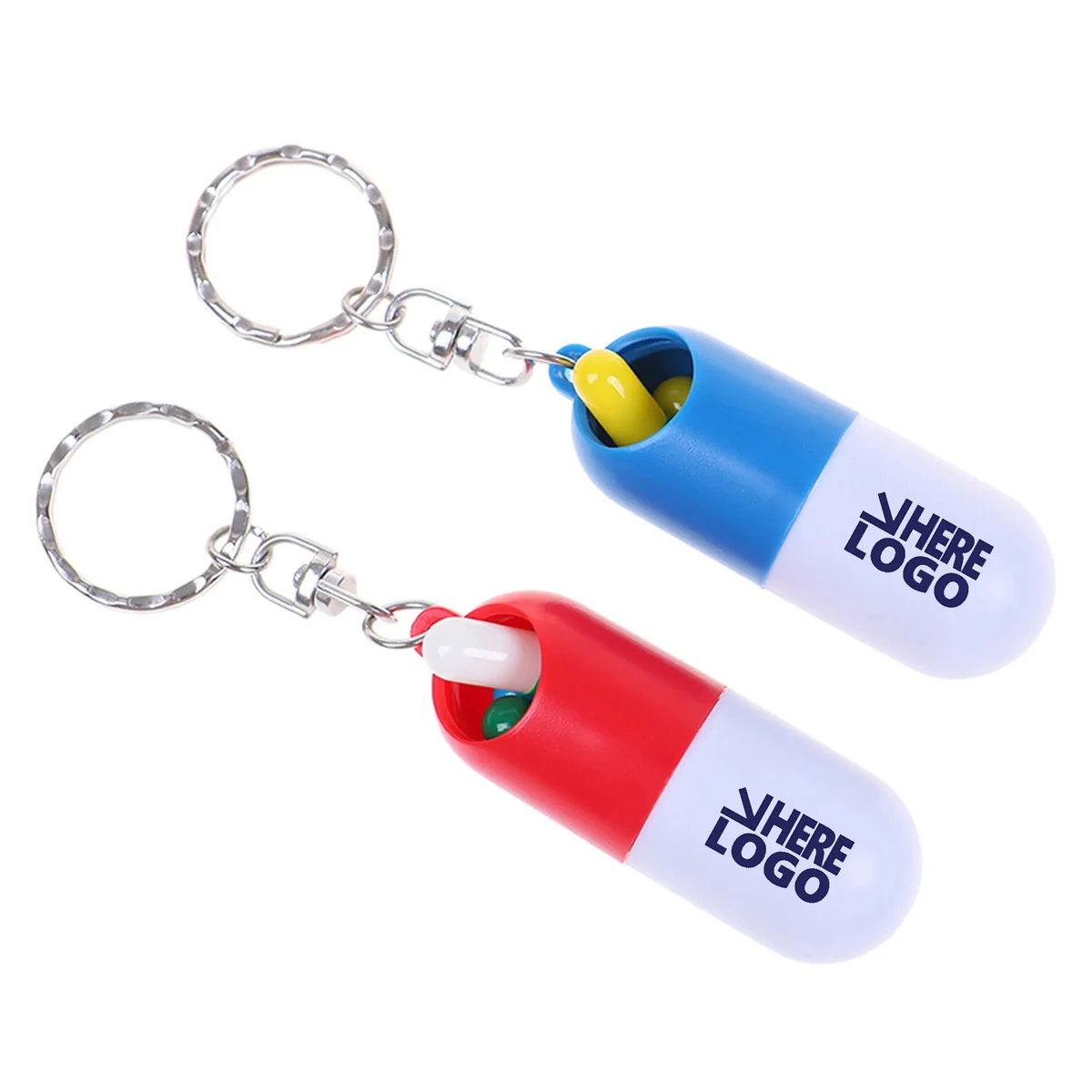 Portable Pill Case w/keychain 1