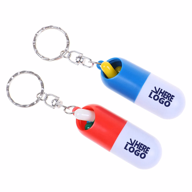 Portable Pill Case w/keychain
