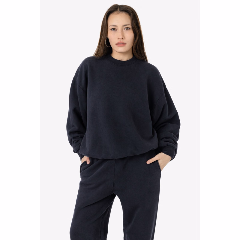 16OZ. GARMENT DYE PLUSH FLEECE CREWNECK