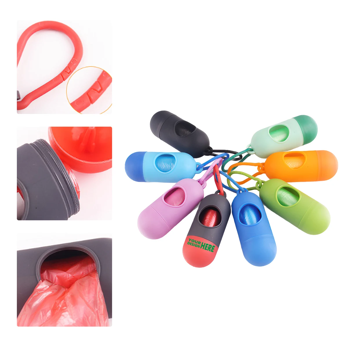 MOQ 50 Portable Pet Waste Bag Dispenser with Clip 1