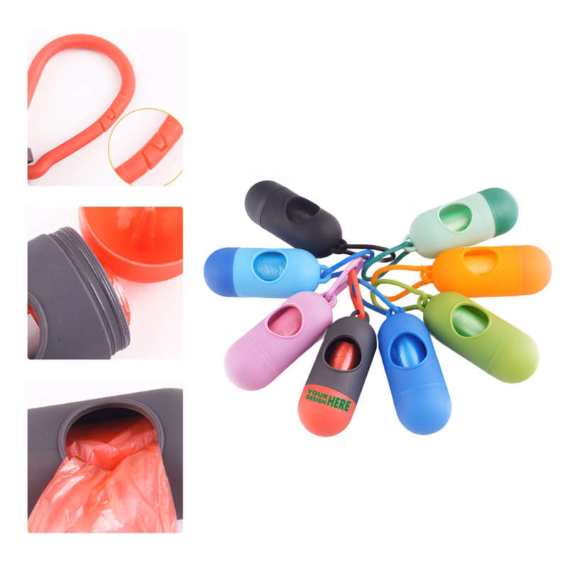 MOQ 50 Portable Pet Waste Bag Dispenser with Clip