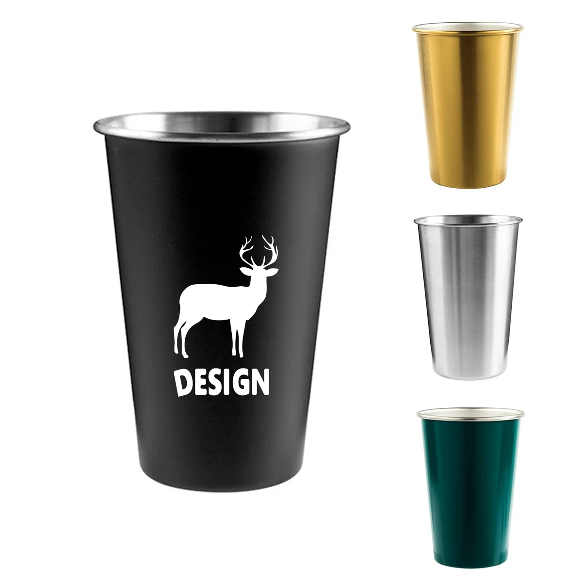 16oz Stainless Steel Beer Pint Cup 1
