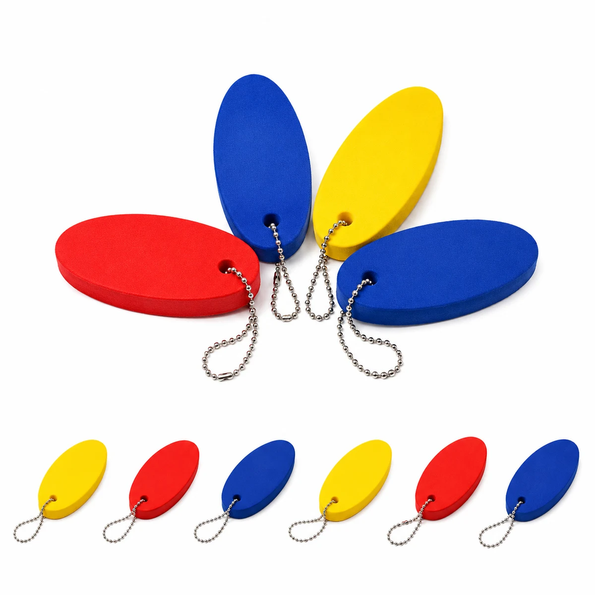 Buoyant Oval Blank Keychain 1