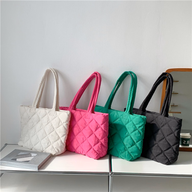 Puffer Quilted Tote Shoulder Bag