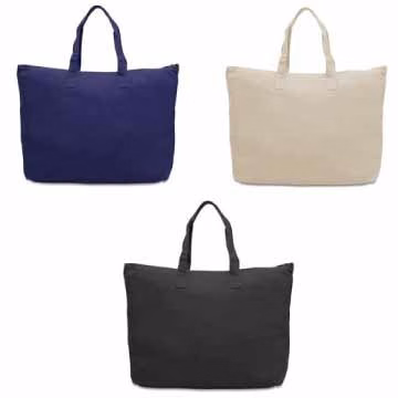 Zippered 10 oz. Cotton Canvas Tote - Eco Friendly