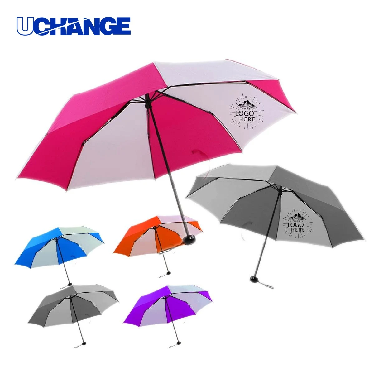 42 Inch Arc Budget Telescopic Folding Umbrella 1