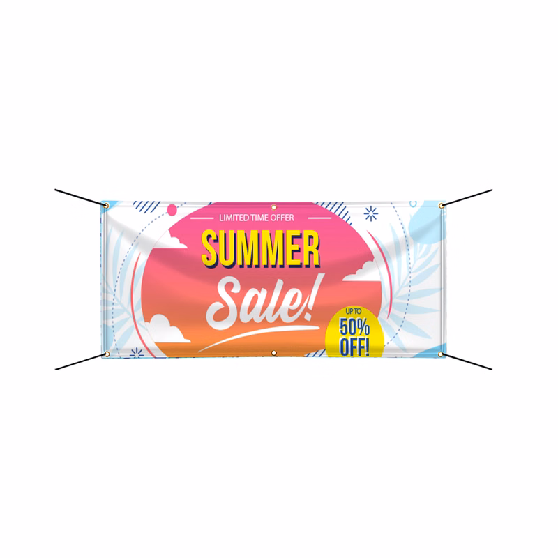 Custom Ultra Premium Vinyl Banners (1'x1') - Top Pole Pocket