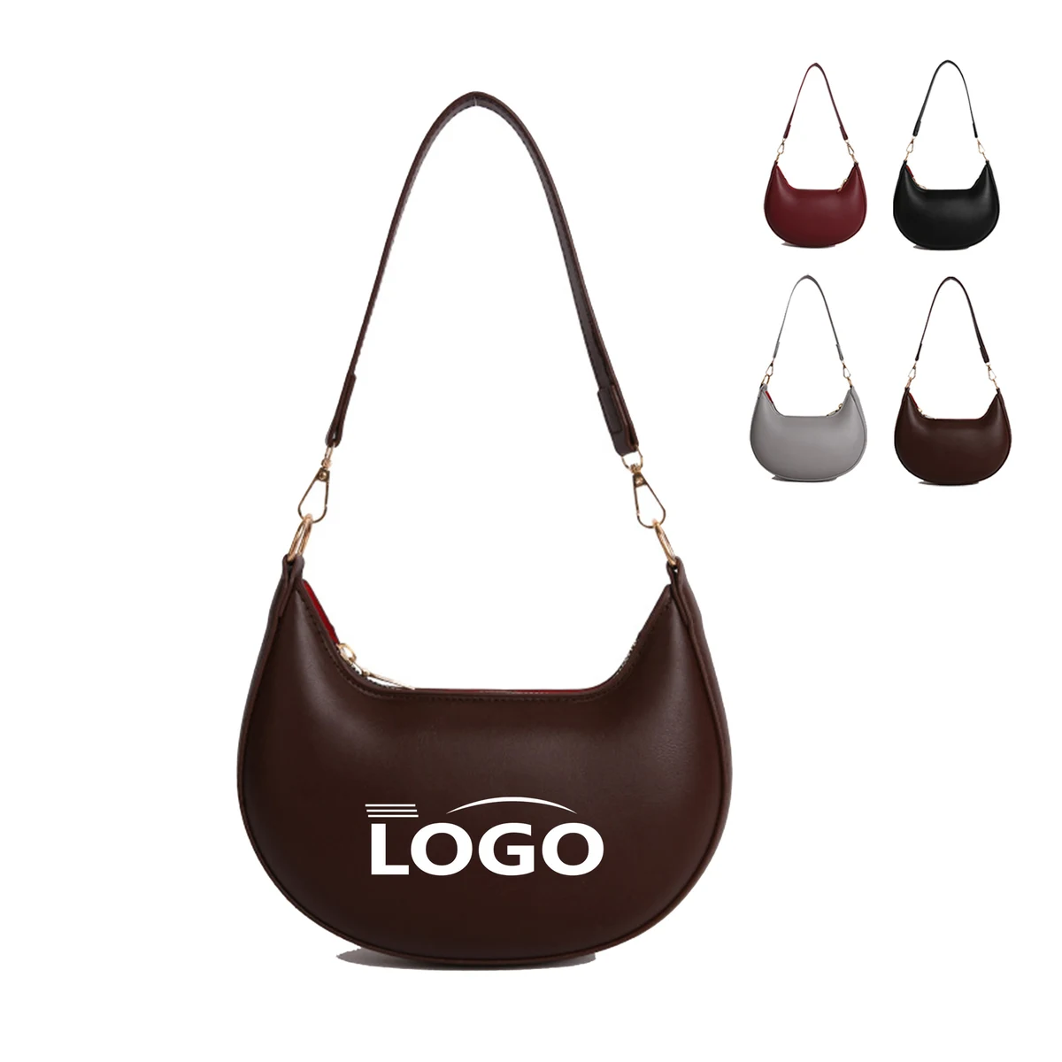 PU Leather Crescent Hobo Purses 1