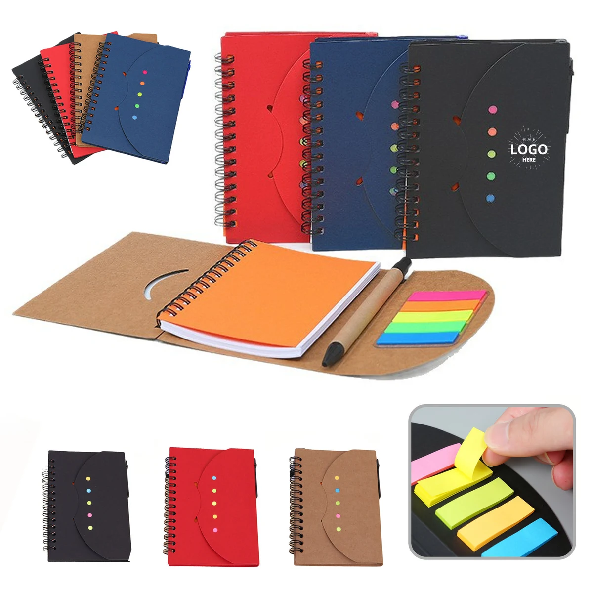 Spiral Notebook Pads with Pen Holder Lined Notepad 1