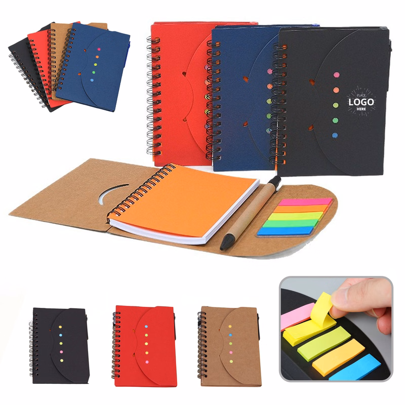 Spiral Notebook Pads with Pen Holder Lined Notepad