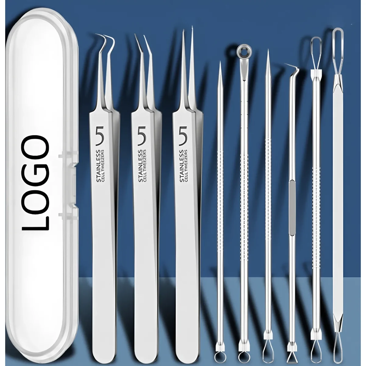 Stainless Steel Comedone Extractor Tool Set 1