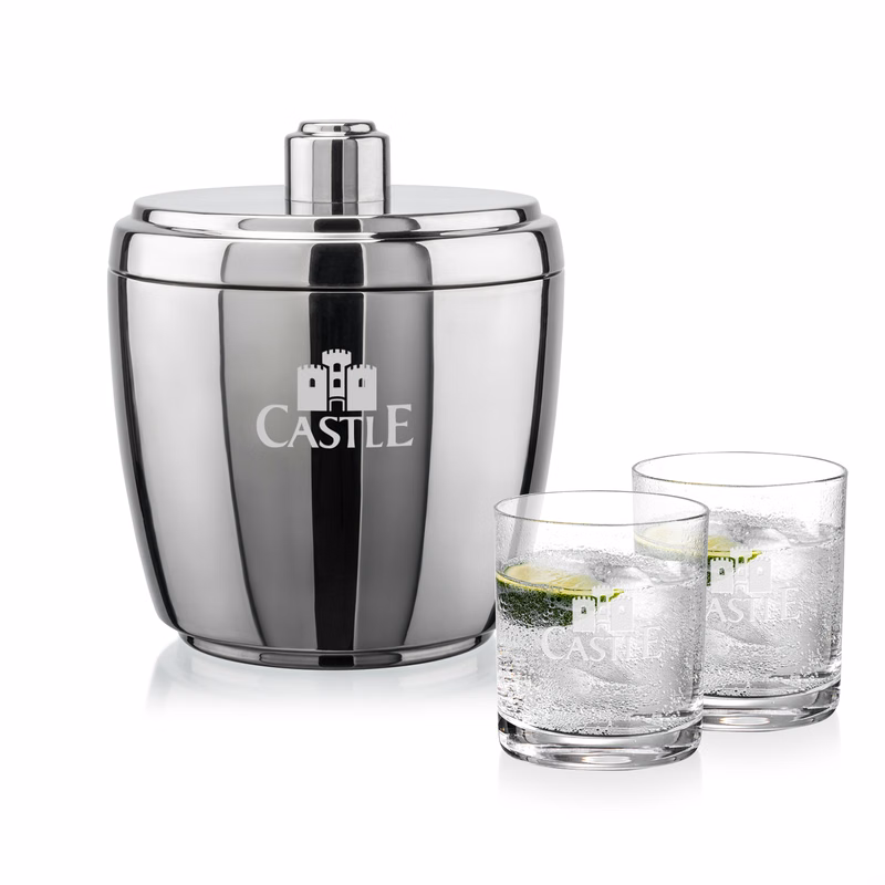 Pescara Ice Bucket & Waldorf On-the-Rocks Set