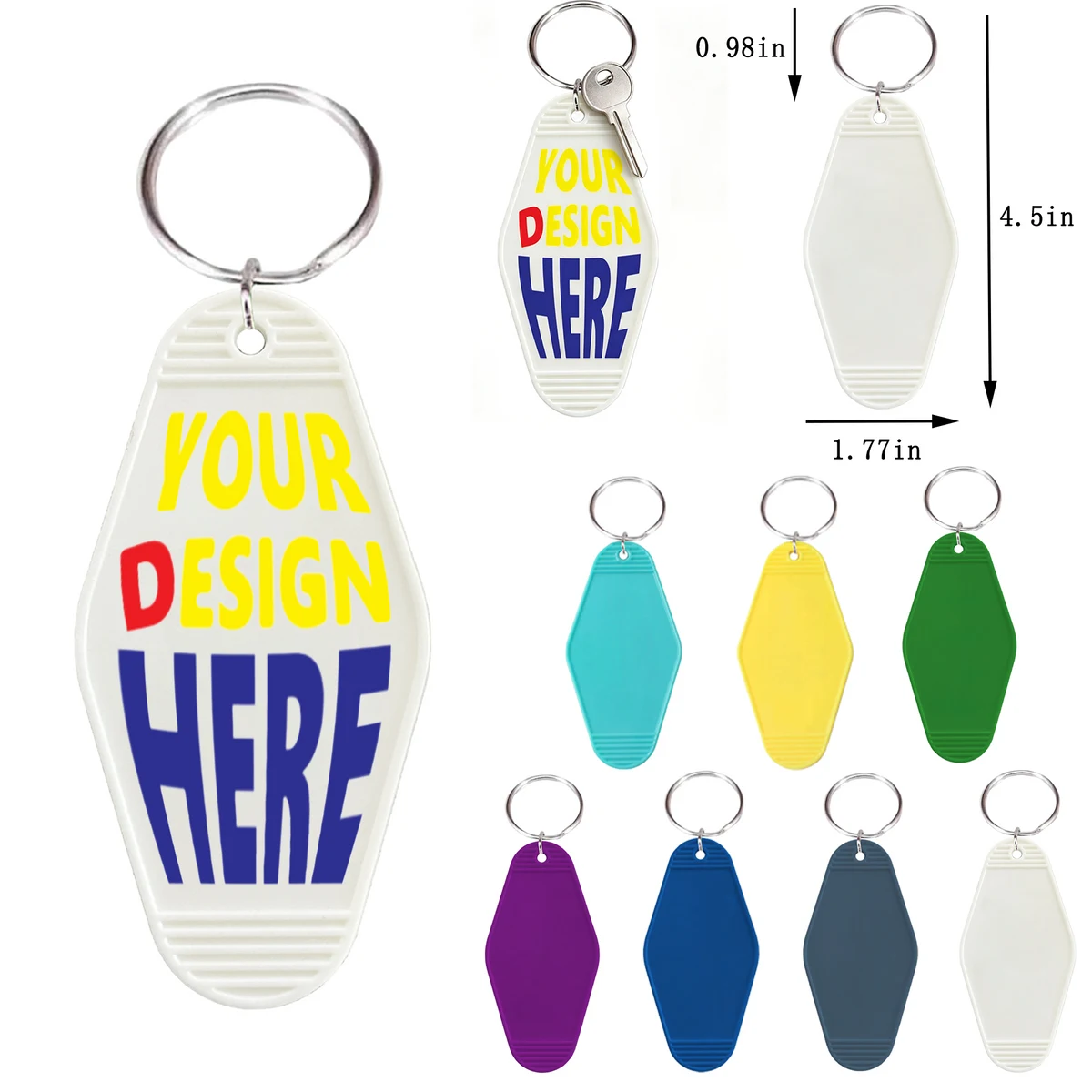 Custom Logo Diamond Motel Keychains 1