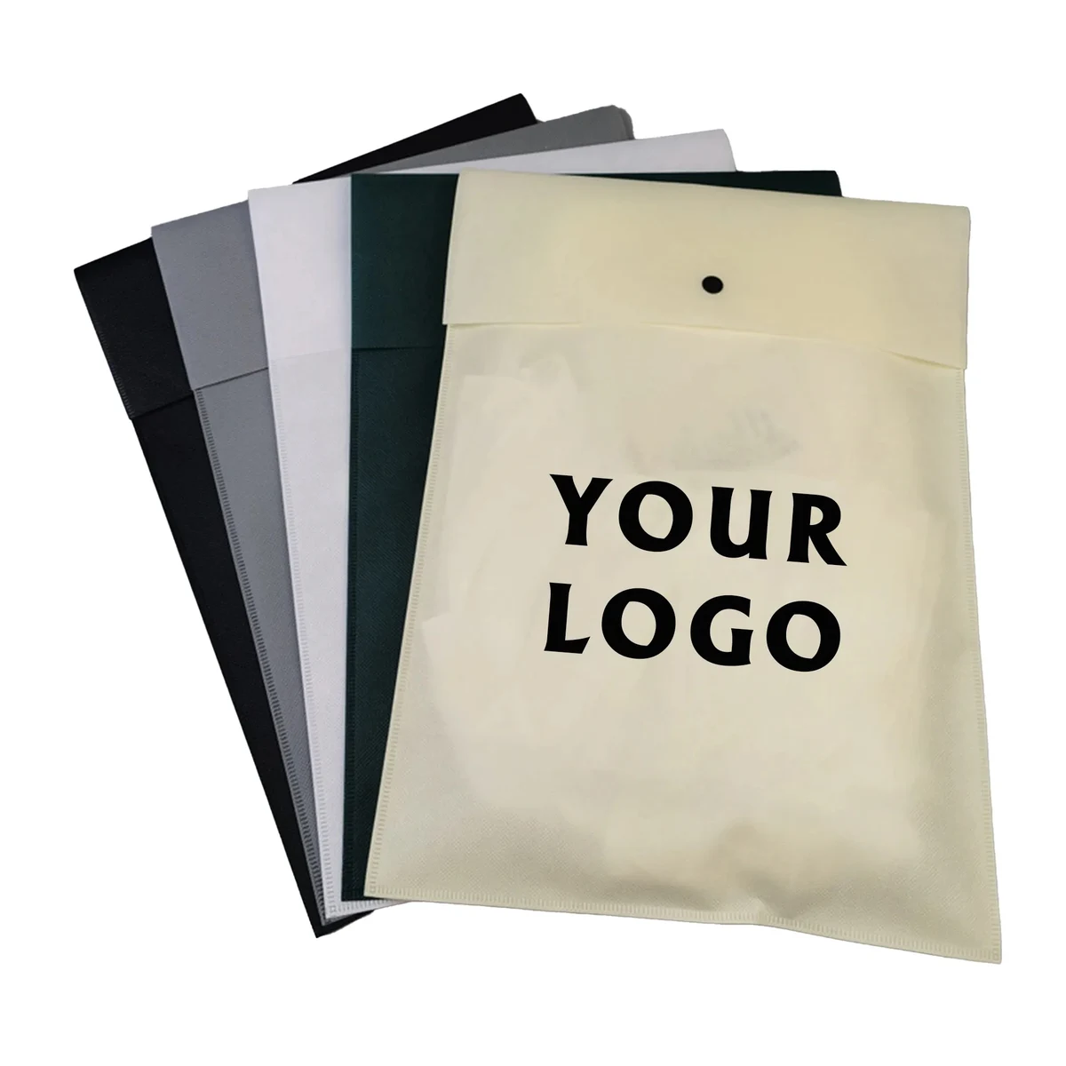 MOQ100 High-grade Button Non-woven Garment Bag 1