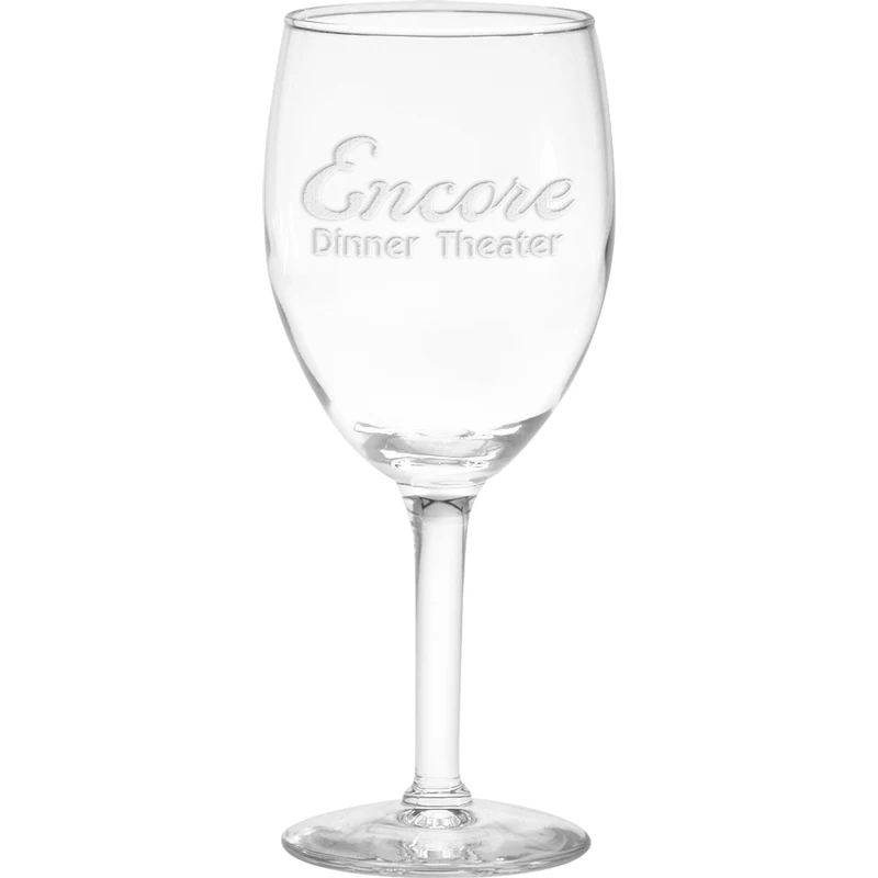 8 oz. Wine Glass - Deep Etched 1