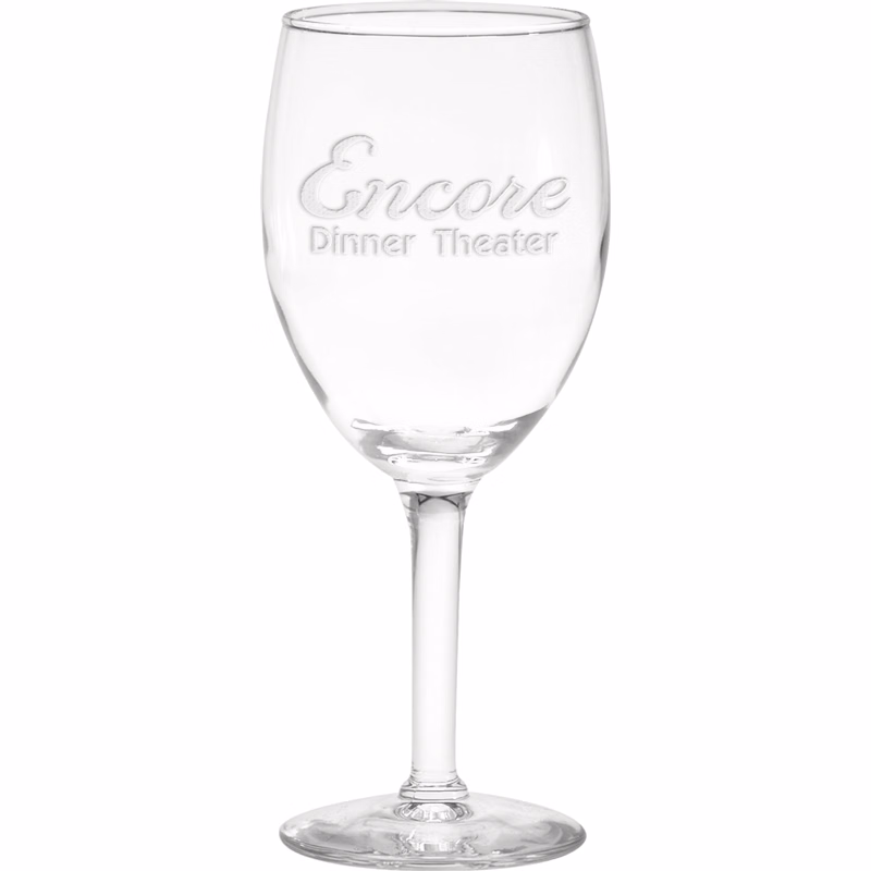 8 oz. Wine Glass - Deep Etched