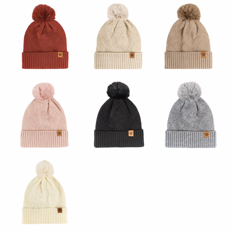 MOQ 10 PCS Versatile Warm Knitted Hat