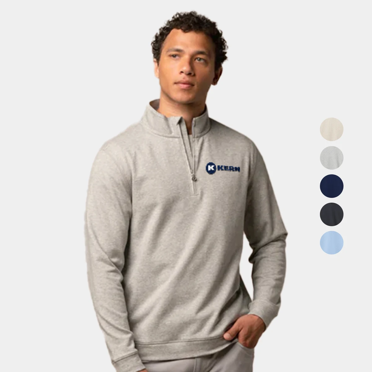 Ashworth® Terry Twillback 1/4 Zip Pullover 1