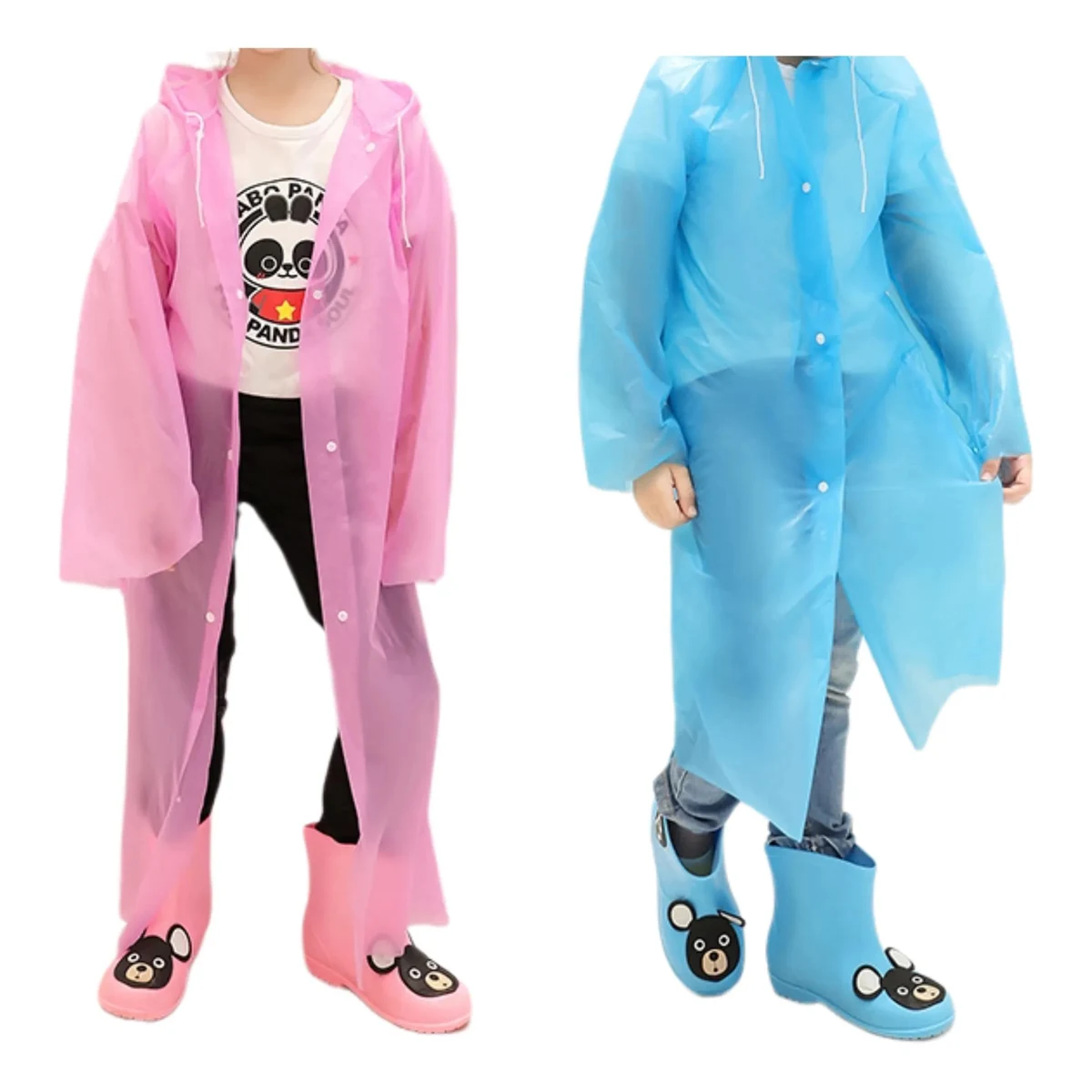 EVA Children Elastic Cuffs Raincoat 1