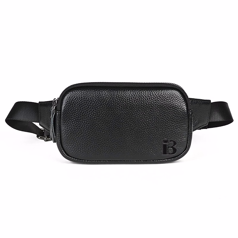 Men'S Genuine Leather Adjustable Waist Bag